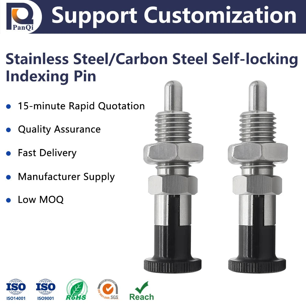 Hot Sales Stainless Steel Carbon Steel Self-Locking Indexing Pin Fasteners for Practical Use