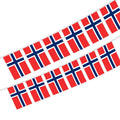Wholesale 5.5x8 Inches Eco-Friendly Polyester Norway String Bunting Flags for Indoor and Outdoor Decoration (20pcs/set)