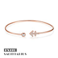 FX11 Sagittarius Abiding High Quality Jewelry 925 Sterling Silver 12 Zodiac Jewellery Adjustable Rose Gold Bangle for Sale