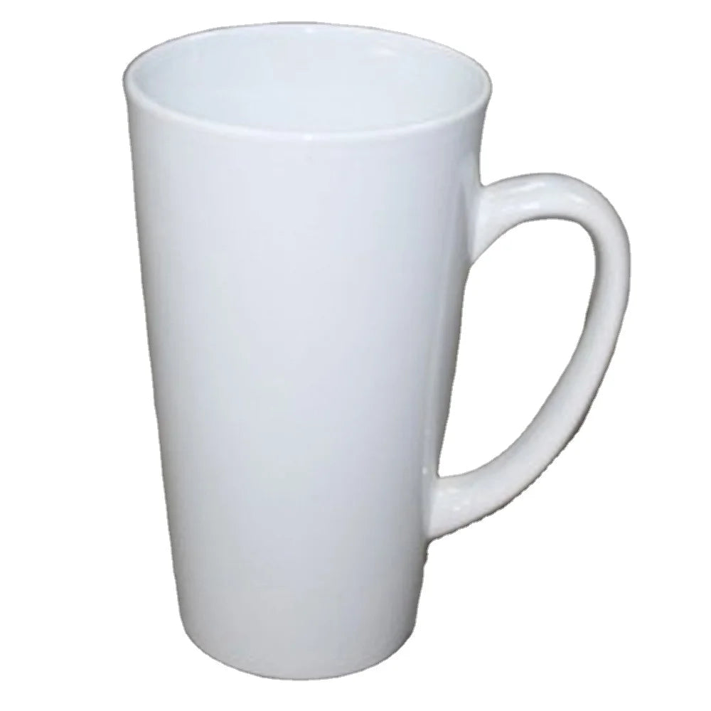 17oz Cone Mug Top Grade Ceramic Blank Mug With Sublimation Coating Customize Logo Acceptable