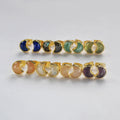 Natural Half Moon Crescent Earring Jewelry Healing Crystal Women Gemstone Stud Moon Shaped Earrings for Girls