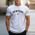 Hot Summer Sale Men's 160 Grams Cotton Casual Tops Assorted Stock Breathable Quick Drying Cartoon Letter Design Comfortable
