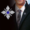 Fashion Trend Aristocratic Temperament Diamond Brooch Buckle Shirt Brooch for Men and Women