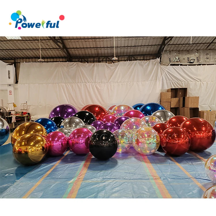 Mirror Ball Sphere Inflatable Bif Shiny Balls Party Decor DJ Disco Reflecting Mirror Balloons
