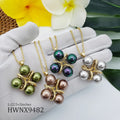 Hot Hawaiian Fashion Jewelry Set Copper Necklace Shell Pearl Earrings for Women Girls Gift MegaBDM