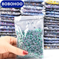 BOBOHOO Wholesale Flatback Hotfix Rhinestones White Opal Glass Iron Crystal Heat Transfer Clothing Bags Washable Back Bulk