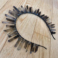 DIY 2021 Popular Hot Selling Natural Crystal Crown Headband Black Line Black Headband Crystal Crafts