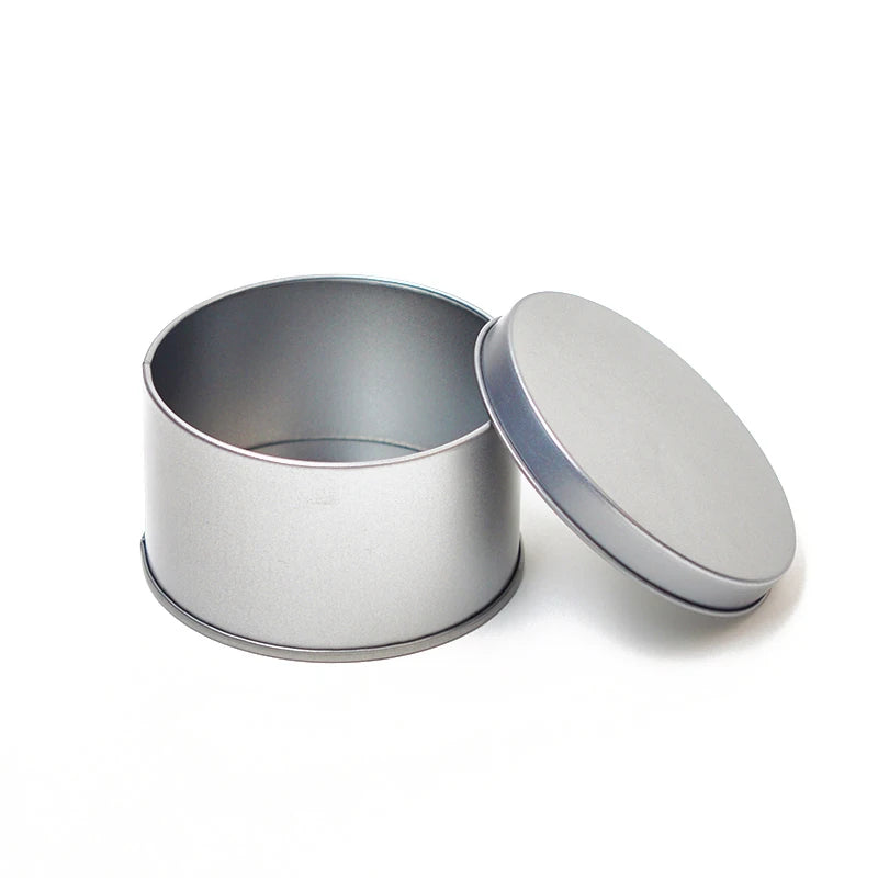 New Arrival Round Shape Silver Metal Tins Wholesale Small Candy Tin Box Packaging Custom Printed Food Grade Chewing Gum Snack