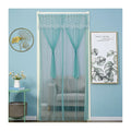Cheap Voile Woven Fabric Vintage Pleated Pattern Built-In Installation Full Light Shading All-Season Kitchen Door Coffee Curtain