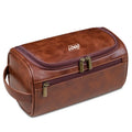Personalized Men's Travel Toiletry Bag - Large PU Leather Dopp Kit Custom Name Gift for Husband Boyfriend Dad MegaBDM