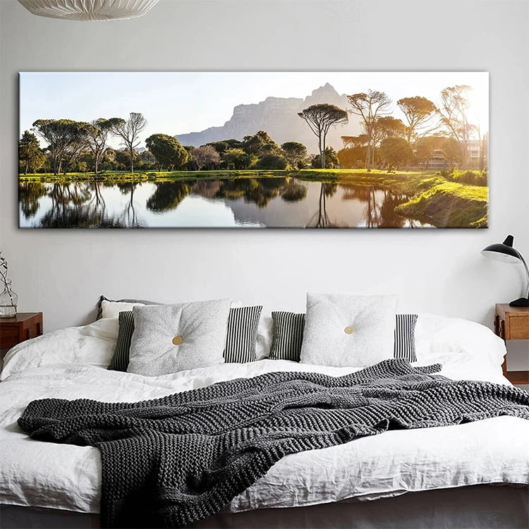 Simple Landscape Painting Abstract Modern Wall Artist's Living Room Decoration Wall Glass Wall Crystal Porcelain Painting