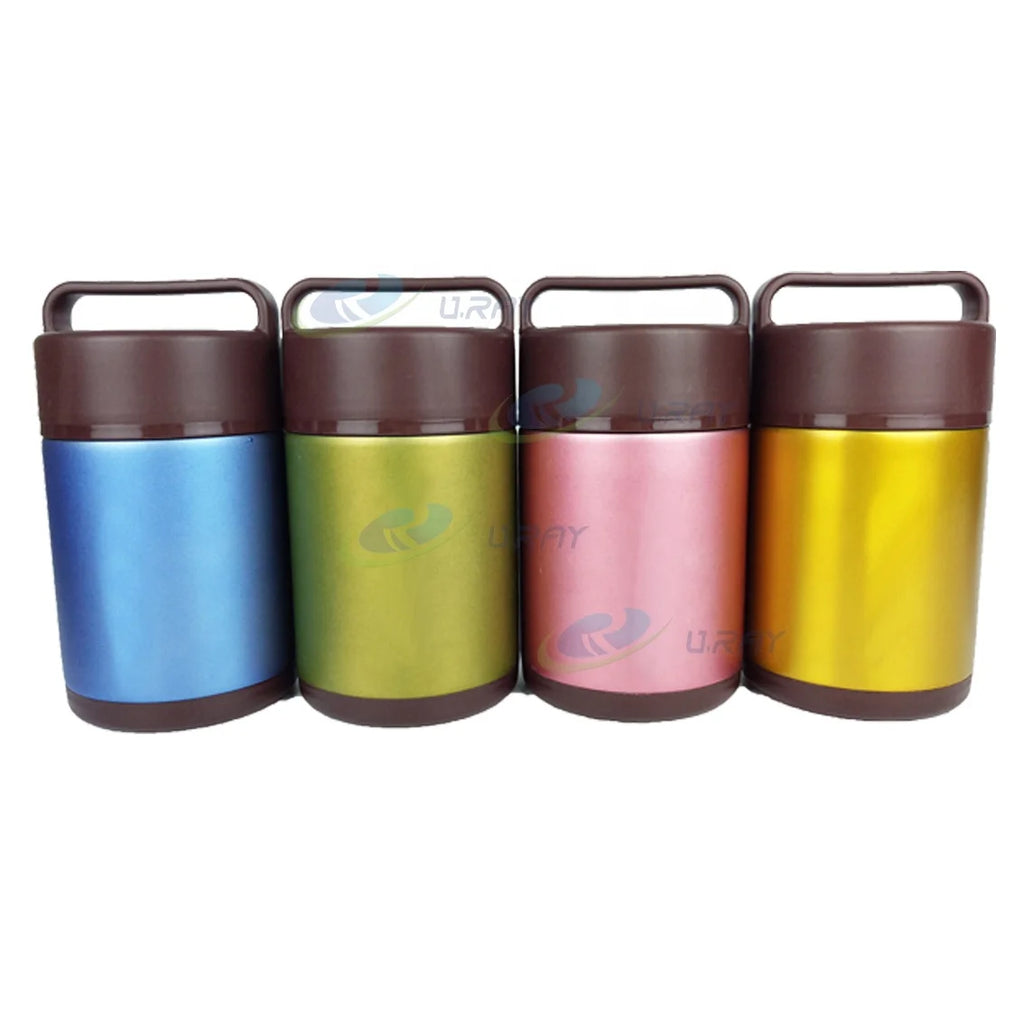 Modern Eco-Friendly Drum Shape Stainless Steel Vacuum Food Container Hand Pan Lunch Box