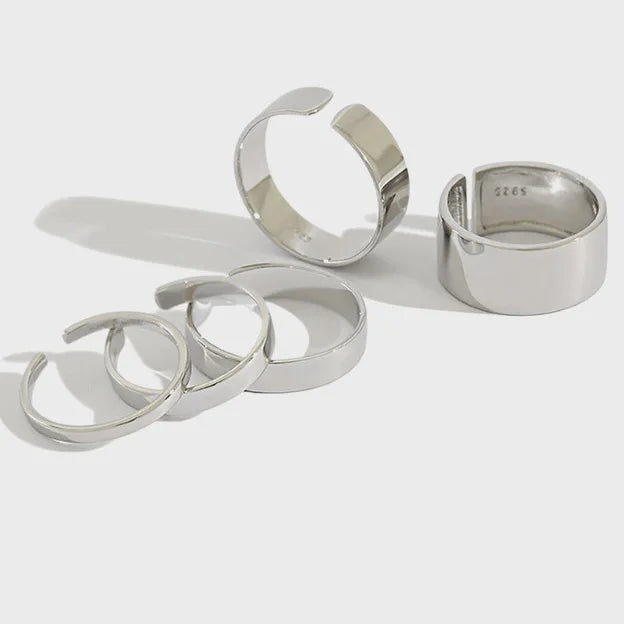 Multiple Sizes New Design S925 Sterling Silver Open Adjustable Korean Style Rings for Women YDR1005