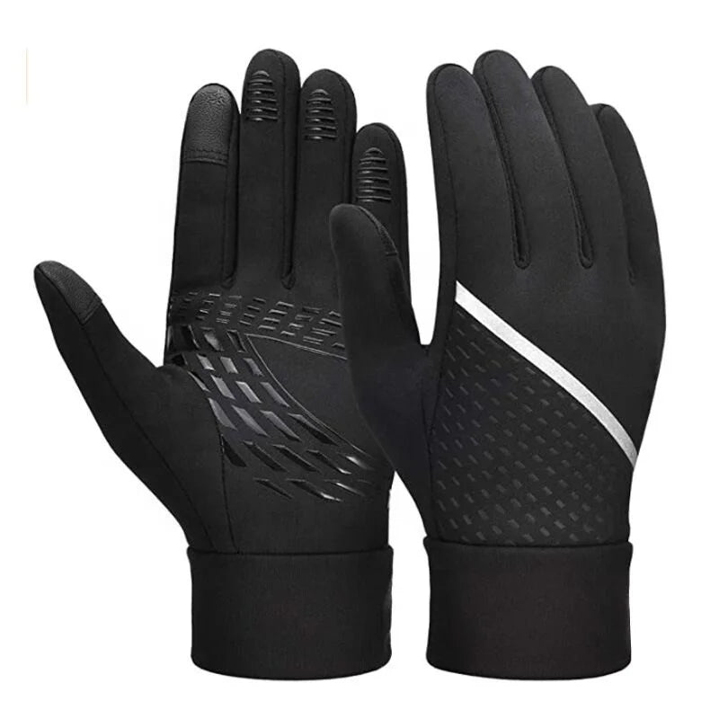 Winter Fashion Running Gloves Kids Touch Screen Warm Thermal Mittens Anti-Slip Cycling Bike Snow Ski Soccer Boys Girls 4-12