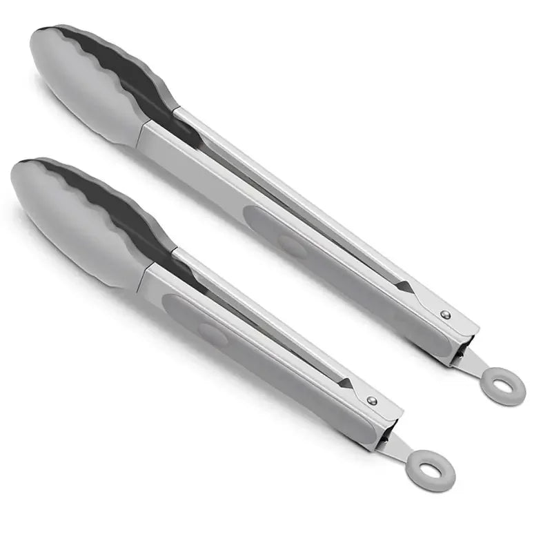 New Good Grips 12-inch Tongs With Silicone Head Premium Stainless Steel Locking Kitchen Tongs With Silicon Tips Heat Resistant