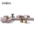 Zhida Design Light Luxury Villa Home Living Room Furniture Sectionals Sofas Furniture Sofa Seat Set Couch MegaBDM