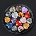 Cheapest 30mm Natural Gemstone Love Crystal Healing Heart-Shaped Palm Stone with Engraving Anxiety Relief Valentine's Day Gift
