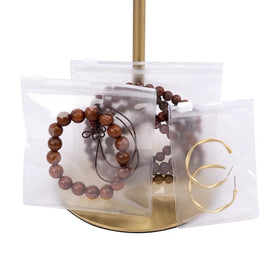 2026 Custom Printed Cheap Plastic clear Jewelry Packaging Printed Bag Pvc Jewelry Pouch with logo and Zipper