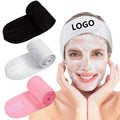 Custom Printed Embroidery Logo Soft Terry Towel Skincare Headband Environmental Friendly European American Style Spa Headband