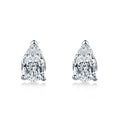 Dylam Luxury Design Women Fine Jewelry 925 Sterling Silver Rhodium Plated Diamond 5A CZ Cubic Zirconia Pink Pear Stud Earrings