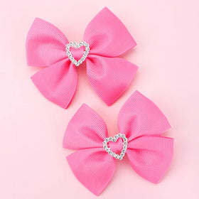 Factory Customized Colors Grosgrain Ribbon Hair Bows With Alligator Clips