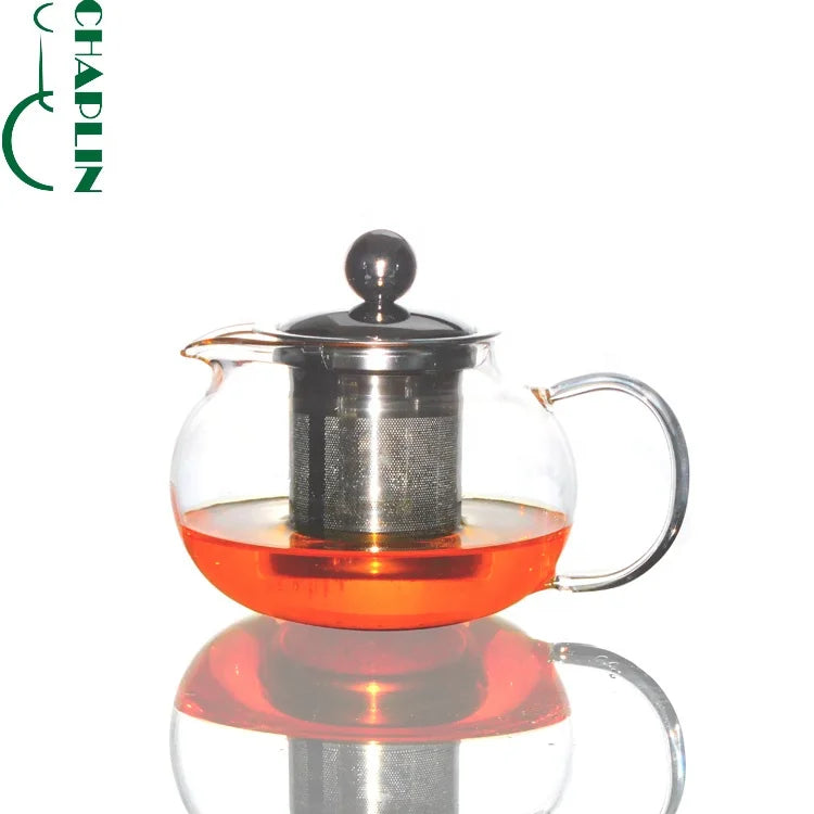 Borosilicate Glass Flower Tea Kettle Stovetop Safe Arabic Coffee Pot 600ML 800ML 1000ML