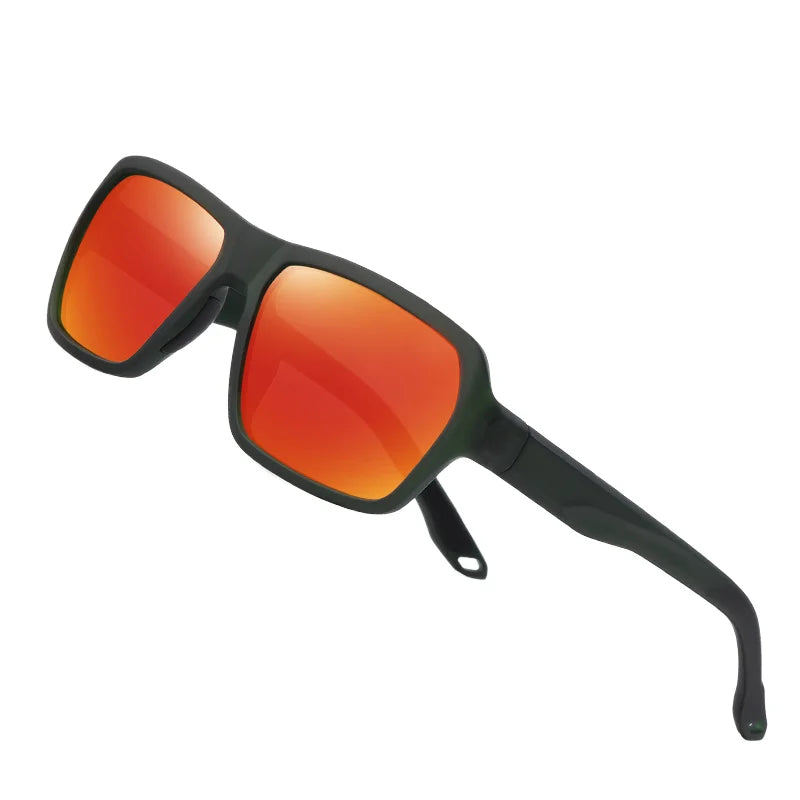 Stylish Unisex S11107 Sunglasses Custom Thick Bridge Oculos De Sol Wrap Around Oversized Polarized Lenses Sun Glasses