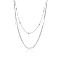 Instagram Style Niche Double Layer Wear Design Sense of Stainless Steel Collar Natural Freshwater Pearl Necklace Female