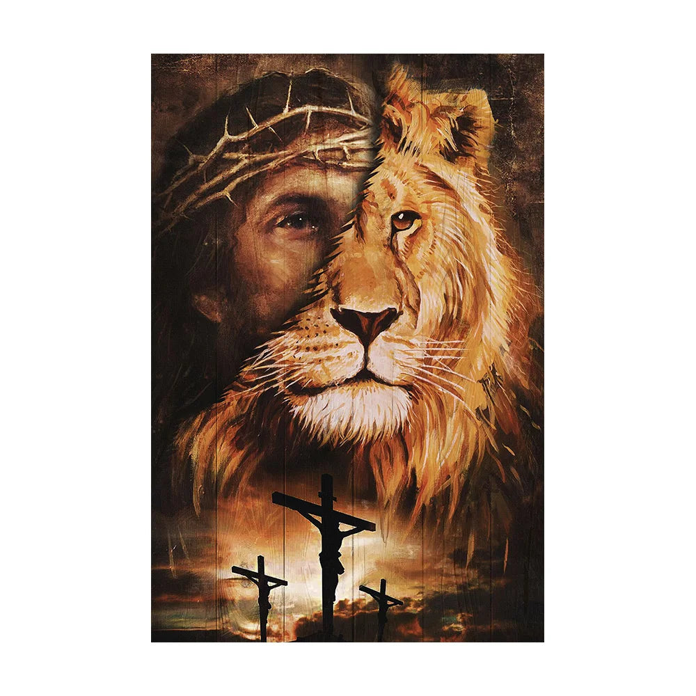 Factory Wholesale Price lion Spray Painting Wall Art Work Animal Print Painting for Home Decoration