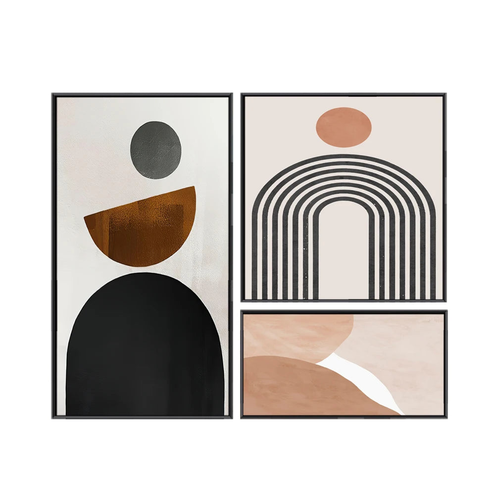 Nordic Style Morandi Color Block Small Fresh Canvas Painting Micro-Spray Printing Decorative Painting
