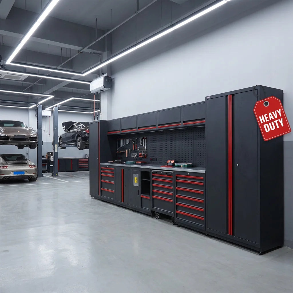 GATmatic Heavy Duty Modular Corner Garage Cabinet Wholesale Industrial Workshop Storage System for Professional 4S Shop