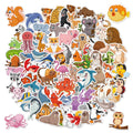 100Pcs Cute Animal Stickers Vinyl Cartoon Stickers for Laptop Skateboard Water Bottles Computer Phone Sticker for Kids