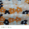 Digital Print Yellow Floral Cotton Spandex Fabric for Sleepwear