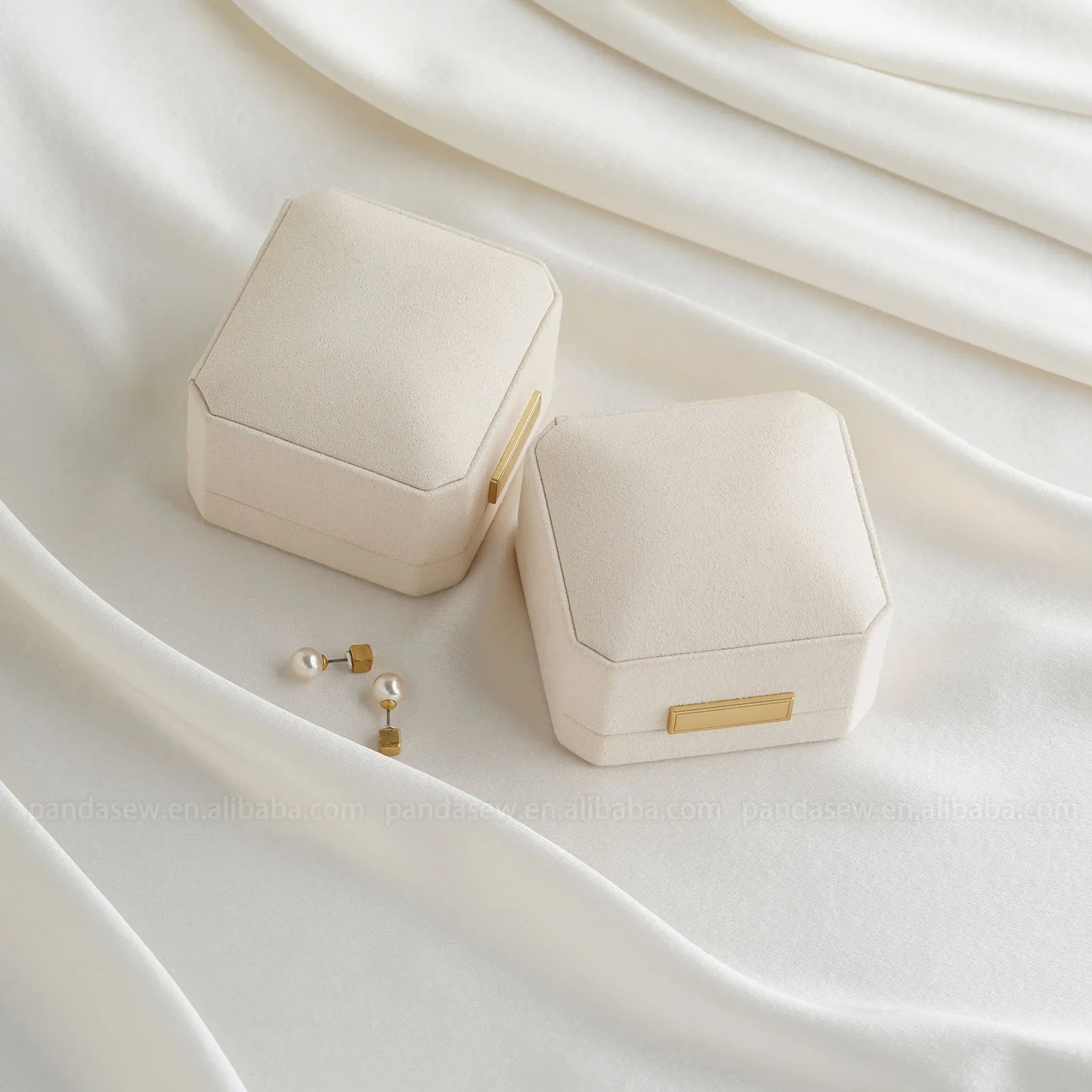 PandaSew New Style Ring Necklace Earrings Wedding Valentine's Gift Packaging Jewelry Box