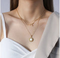 Geometric Stainless Steel Lava Shape Design Pendant Necklace for Women