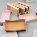 Wholesale Brown PVC Empty Eyelash Packing Box OEM Storage Case for Full Strip Eyelashes