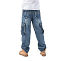 Fitspi European American Internet Hot Fashion Autumn Winter New Loose Plus Size Fat Guy Hip Hop Plus Size Skateboarding Pants