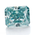 Holycome Natural Uncoated Color Crushed  Cut Sea Blue Radiant Cut Moissanite Diamond Test Positive GRA Certificated  OEM ODM
