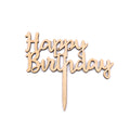 Custom Cake Topper Wooden Laser Cut Happy Birthday Cake Topper Wooden for Birthday Wedding