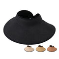 Wholesale Summer Large Eave Sun protection Fashion Hat Basin Hat Female Holiday Foldable/Packable Straw Hat for Beach