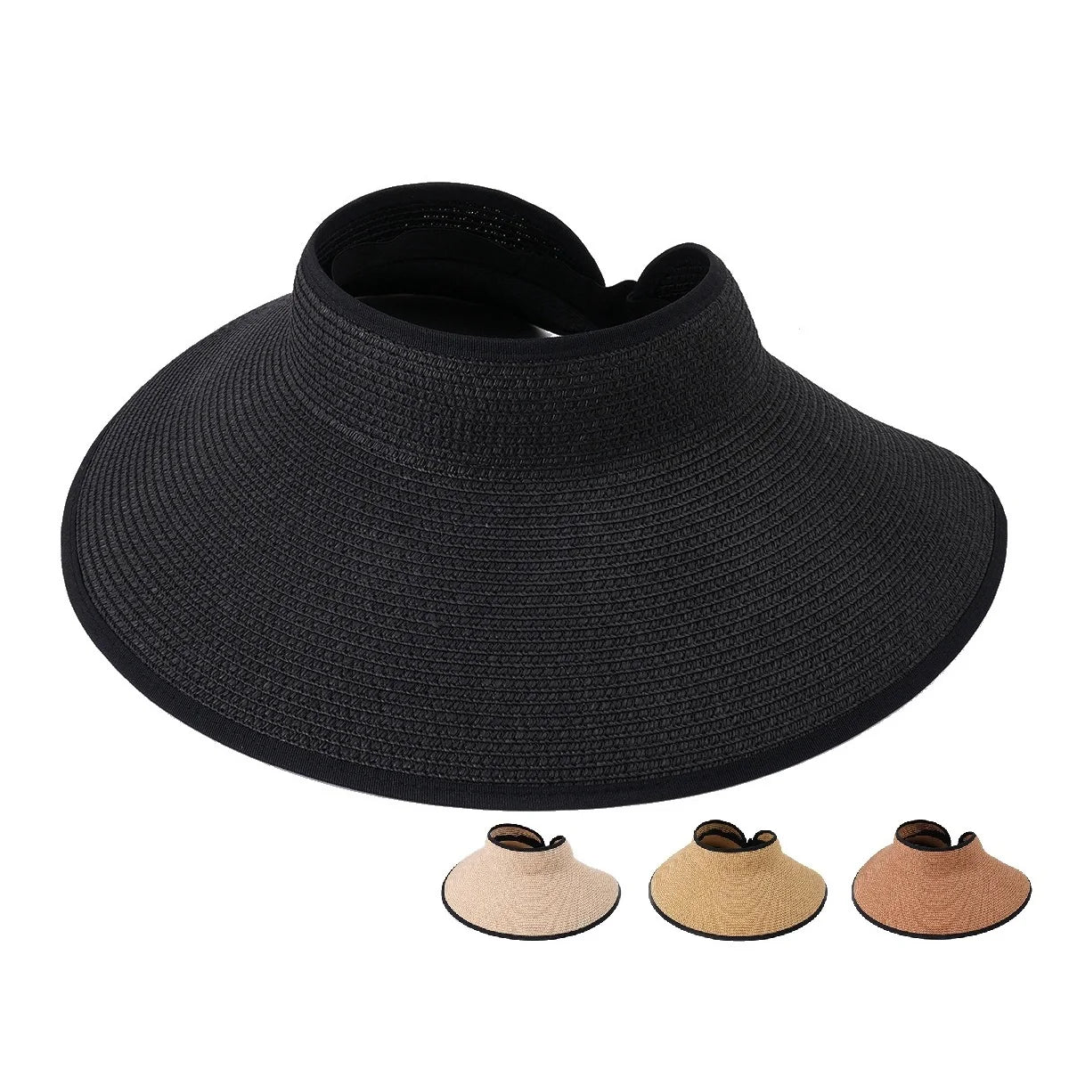 Wholesale Summer Large Eave Sun protection Fashion Hat Basin Hat Female Holiday Foldable/Packable Straw Hat for Beach