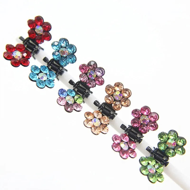 2022NEW Colorful Mini Claw- Hair Accessories for Women for Girls-Rhinestone Hair Clips-Bangs Hair Clip