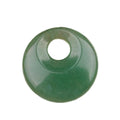 Fashion 30MM Pendant Green Aventurine Stone Round Shaped Crystal Healing Stone Charms Handicraft for Necklace Making As Gift