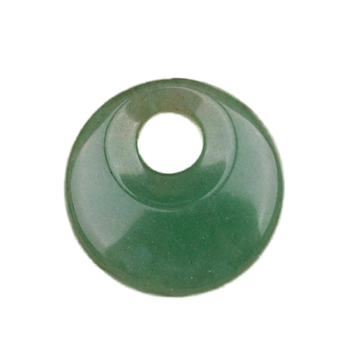Fashion 30MM Pendant Green Aventurine Stone Round Shaped Crystal Healing Stone Charms Handicraft for Necklace Making As Gift