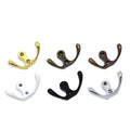 Vintage Zinc Alloy Dual Utility Multifunction Coat Hooks Wall Mounted Scarf Coat Double Prong Robe Towel Key MegaBDM