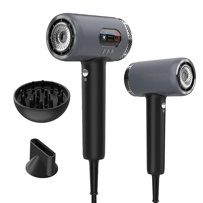 ZEXI 2024 Hot Seller Professional Powerful Power Cord High-speed Portable Negative Ion Auto Cleaning Hair Dryer