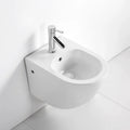 Befen Modern Hanging Ceramic Wall-Mounted Toilet with Bidet Glossy White Easy Installation Home & Hospital Use