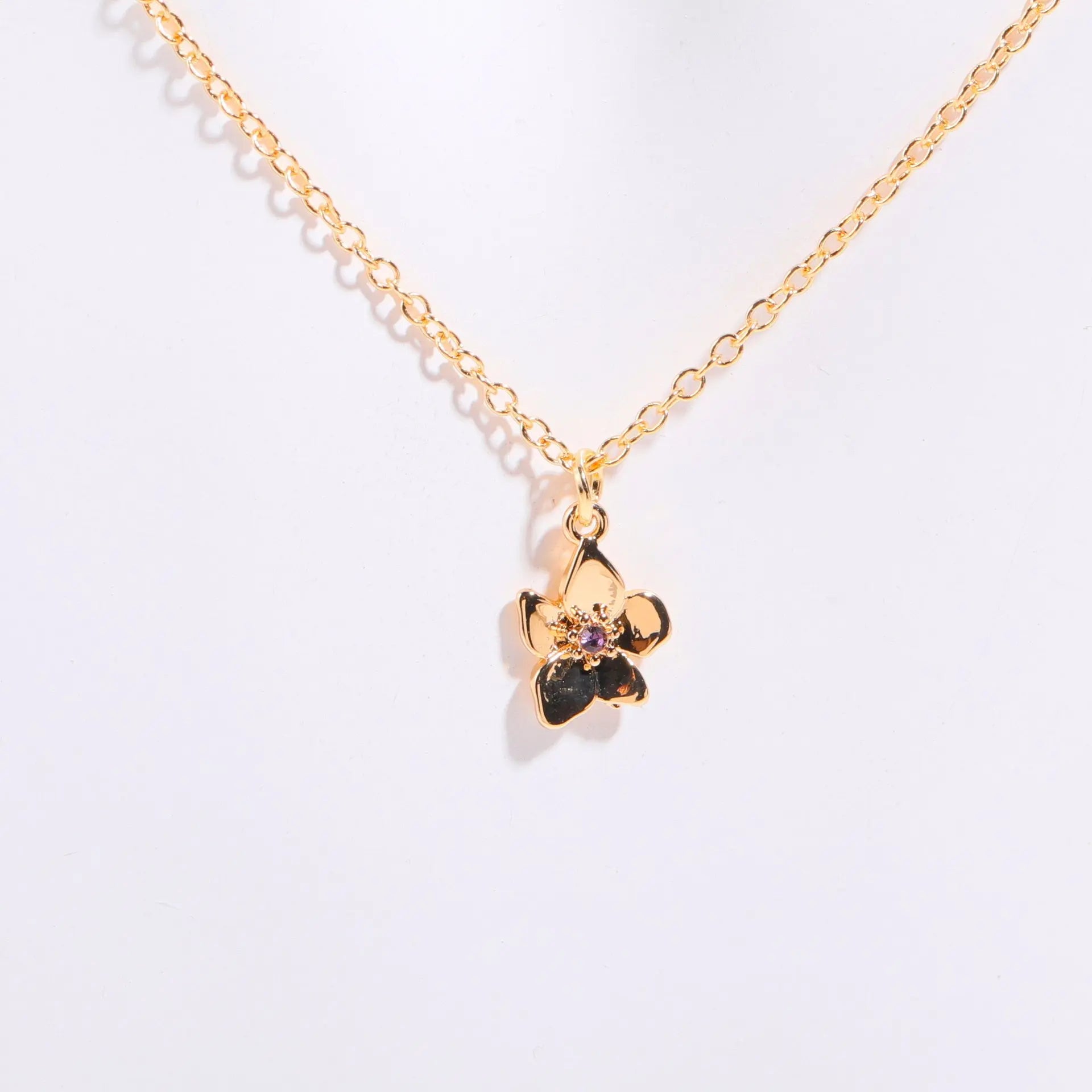 G2733 Custom Wholesale Bijoux Collier Lotus Birthflower 12 Birth Month Flower Pendant Necklace Fashion Jewelry Necklaces