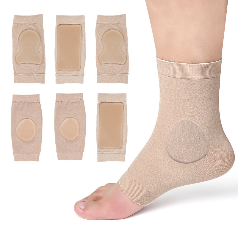 Achilles Heel Sleeve Achilles Tendon Heel Protector Compression Padded Gel Sleeve Socks for Bursitis Tendonitis Tenderness
