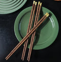 High Grade Healthful Comfort Grip Zodiac Themed Shesham Reusable Chopsticks Set